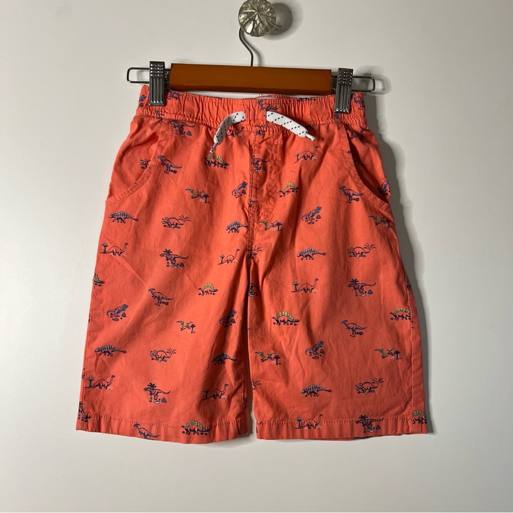Free Planet Orange Kids One Piece with Dinosaur Print